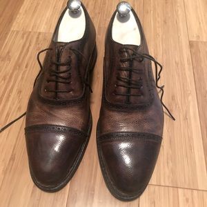 Bontoni Capped Toe Leather Oxford Dress Shoes